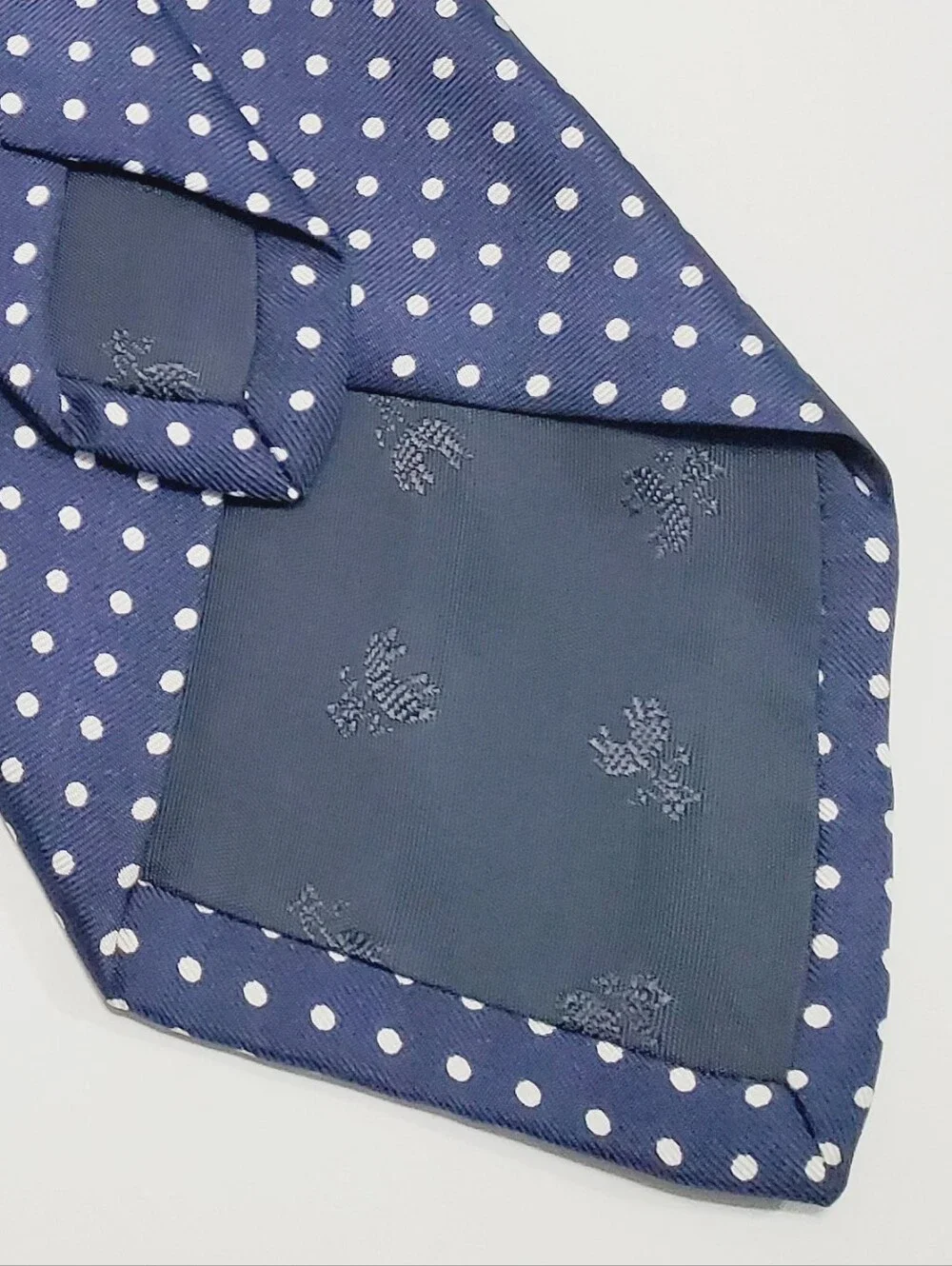 Brooks Brothers BSF Men's Silk Neck Tie Blue Polka Dot Pattern 57x3.75